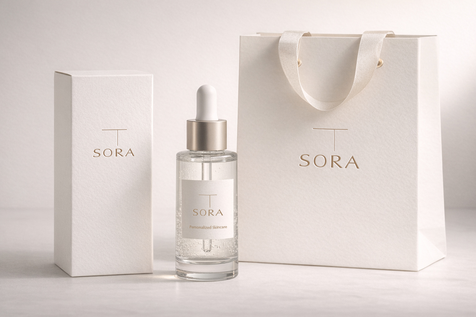 SORA ロゴデザインとパッケージモックアップ